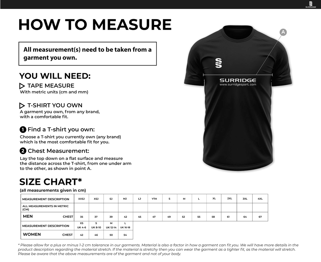 Dual Games Shirt : Navy - Size Guide