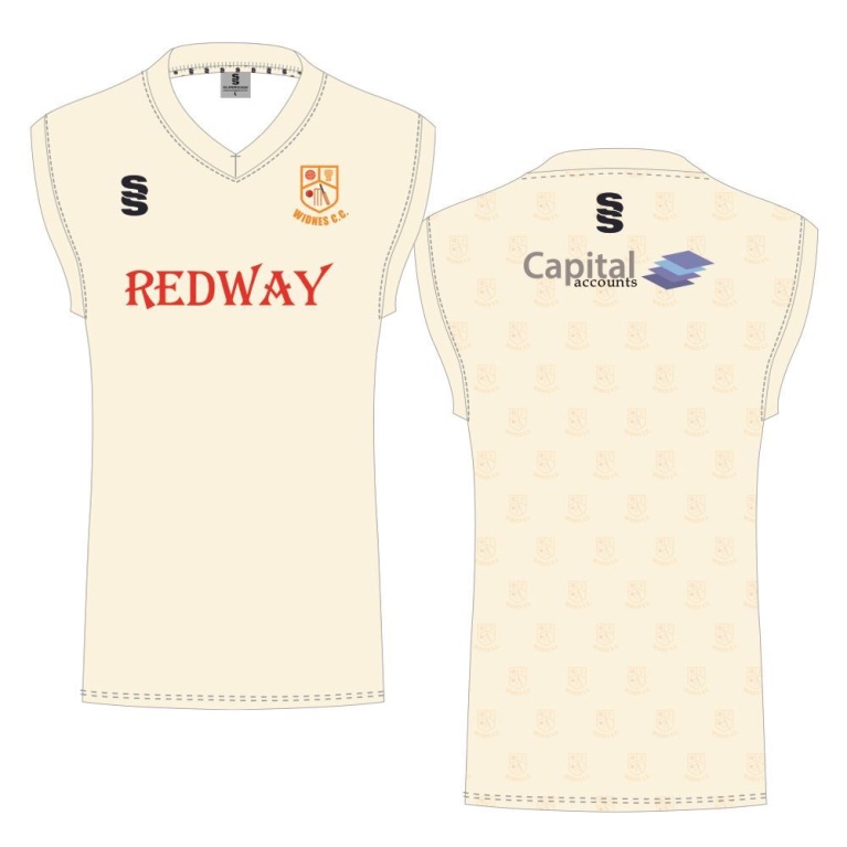 (PRE ORDER)  WIDNES CRICKET CLUB SLEEVELESS SWEATER